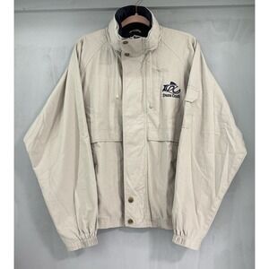 Men's King Louie‎ Vintage Embroidered Dura Craft Khaki Jacket Coat Large